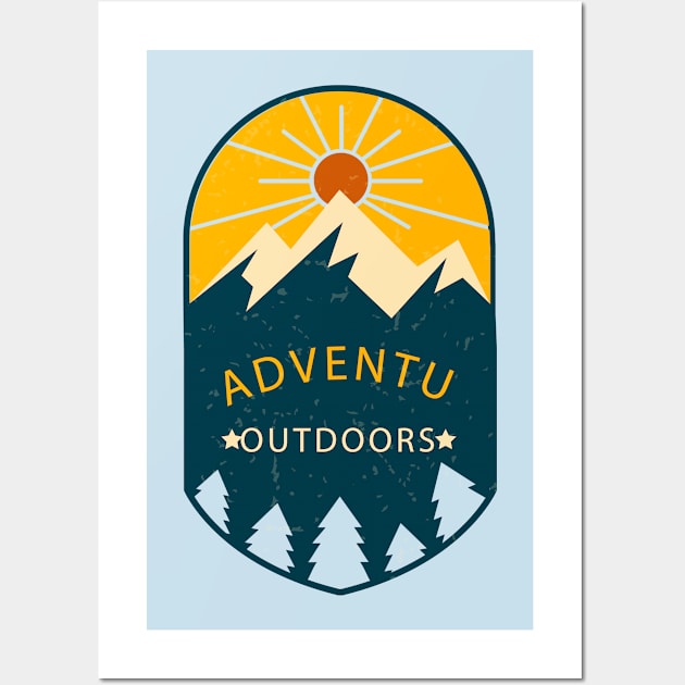 Mountains Are Calling Adventure Wall Art by PrintcoDesign